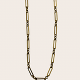 Golden Oval Links Chain, gold necklace with elongated oval links that create a polished chain silhouette