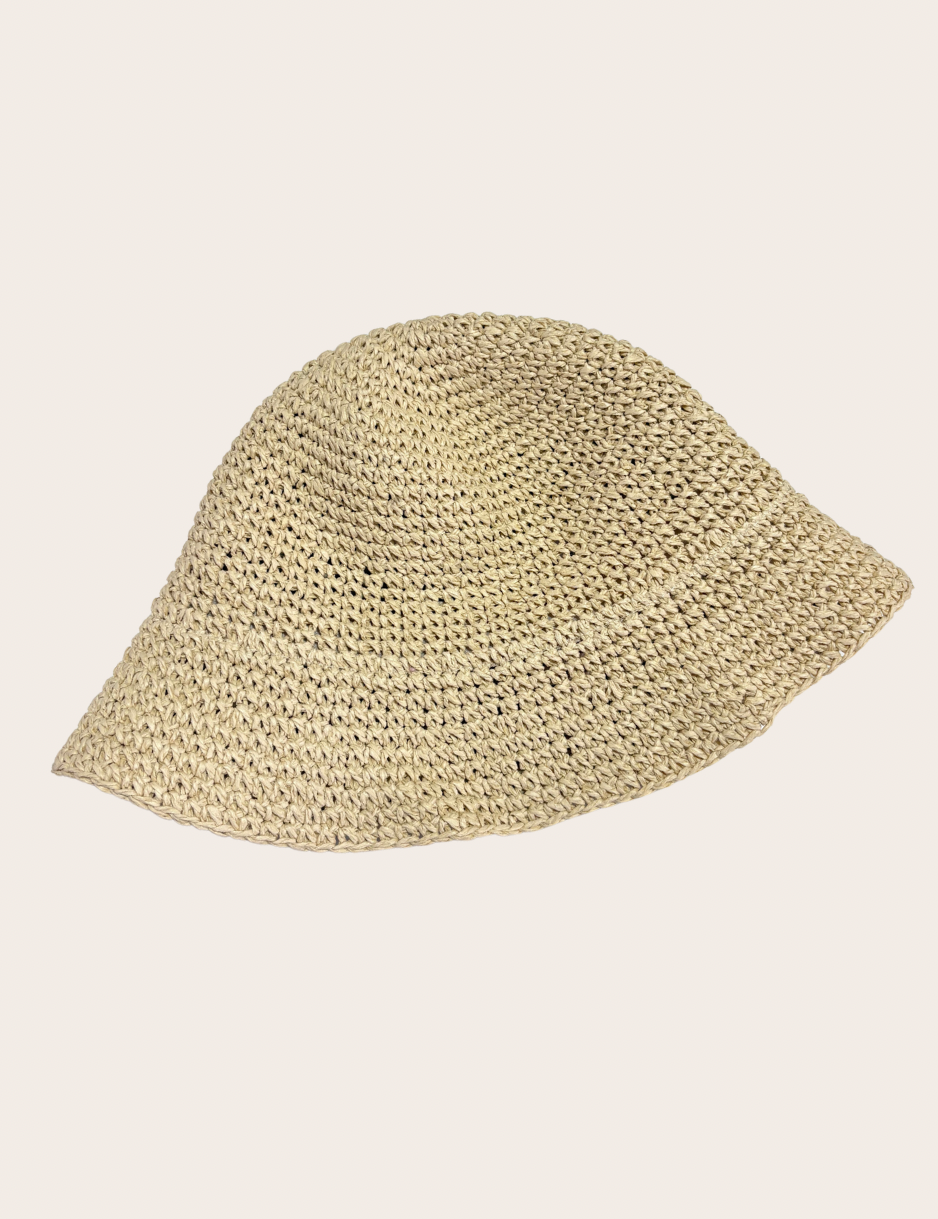 Maia beige woven straw hat in a neutral warm-weather style