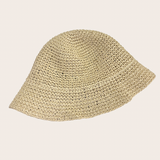 Maia beige woven straw hat in a neutral warm-weather style