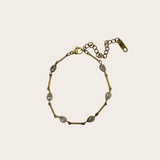 Teardrop Diamond Bar Bracelet by M Bali - stainless steel jewelry