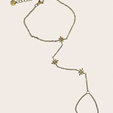 Estrella Hand Chain – 6" + 2" Stainless steel hand chain (bracelet-to-ring design) jewelry by M•Bali the Shop