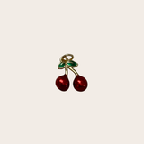 Red Metallic Cherry Charm