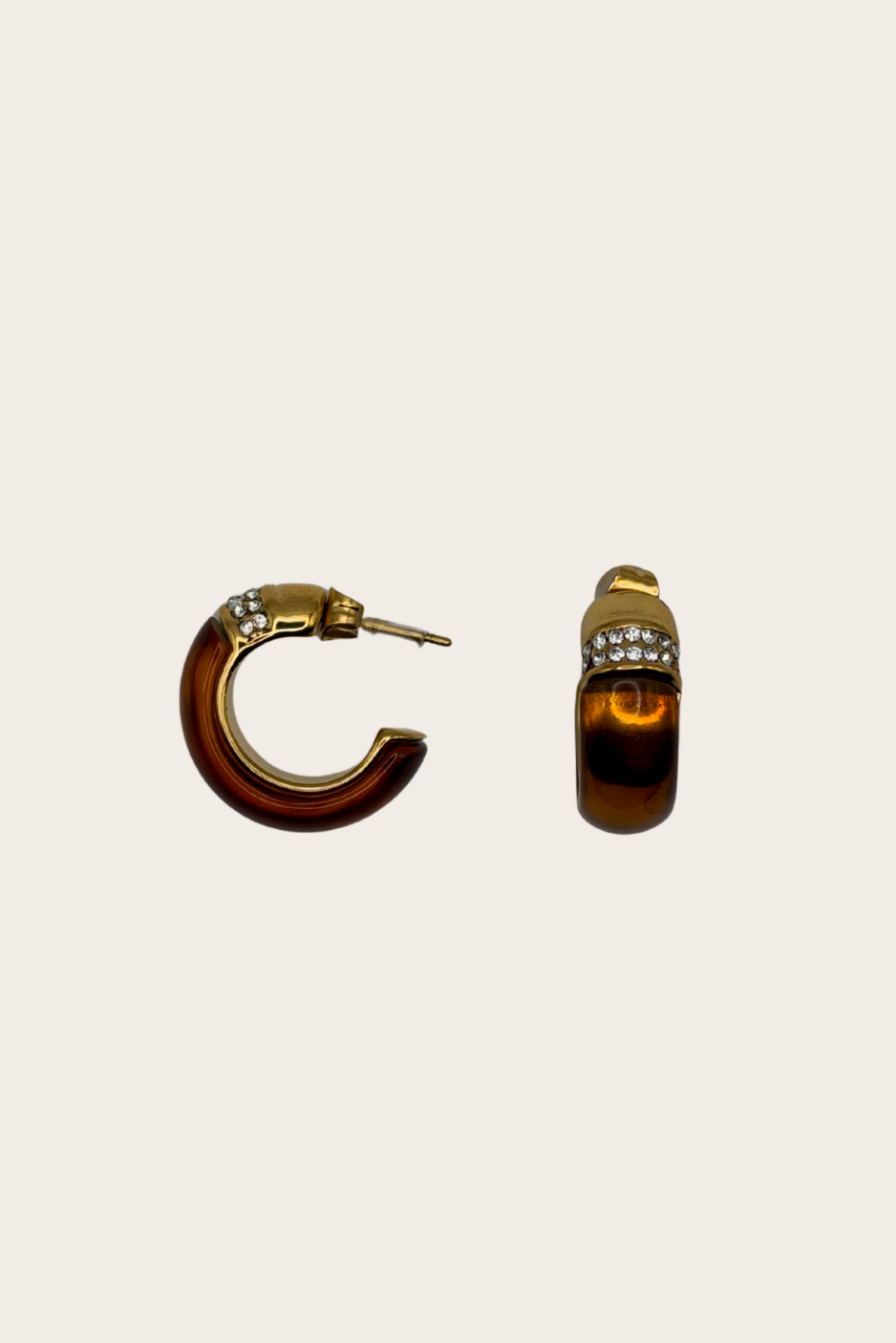 Amber cz Hoops jewelry by M Bali