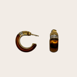 Amber cz Hoops jewelry by M Bali