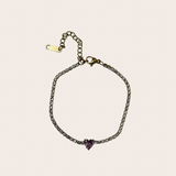 Dainty Pink Heart Tennis Bracelet