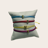 Bubble Golden Initial Color Bracelet (Custom)