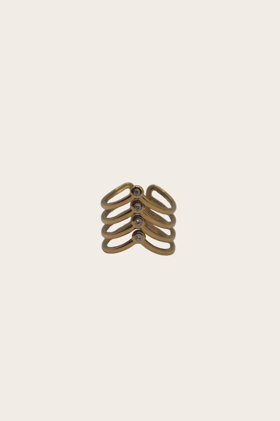 Vaitiare Ring featuring a sculptural leaf-inspired open band