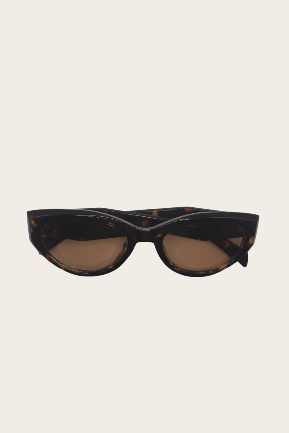 Paula Sunglasses featuring an oversized shield-inspired frame in deep brown