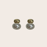 Chunky Golden Pearl Earrings