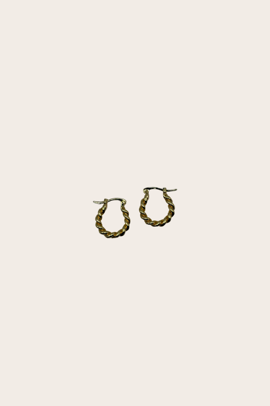 Dainty Rope Hoops, gold earrings with slim hoops with a twisted rope-inspired texture