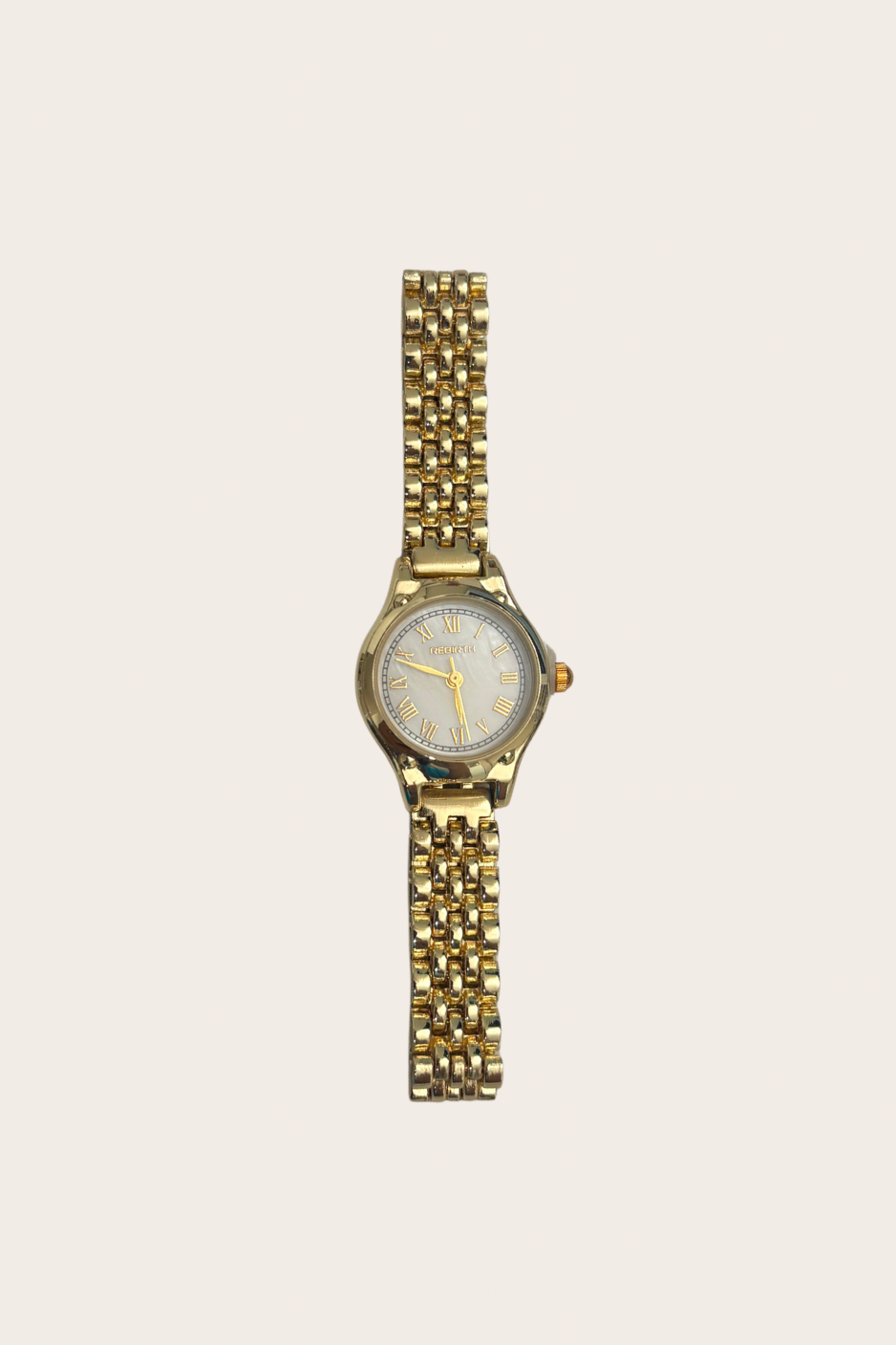 Gemma Watch, gold watch featuring a polished gold-plated silhouette designed to add an elevated finish