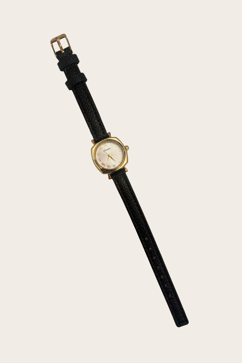 Samira Black Watch, gold and black watch featuring a bold black-and-gold combination with a polished watch silhouette