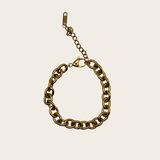 Golden Cable Links Bracelet by M Bali - stainless steel jewelry
