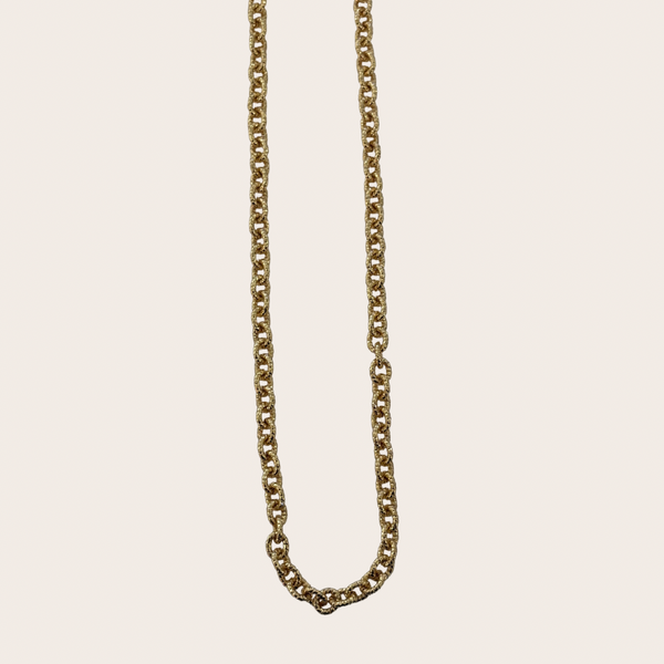 Charm Bar Chain Style - Textured Round Link