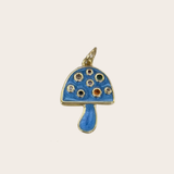 Blue Mushroom Charm