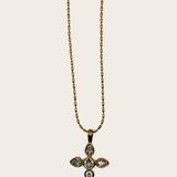 Diamonds Cross Necklace by M Bali - stainless steel jewelry