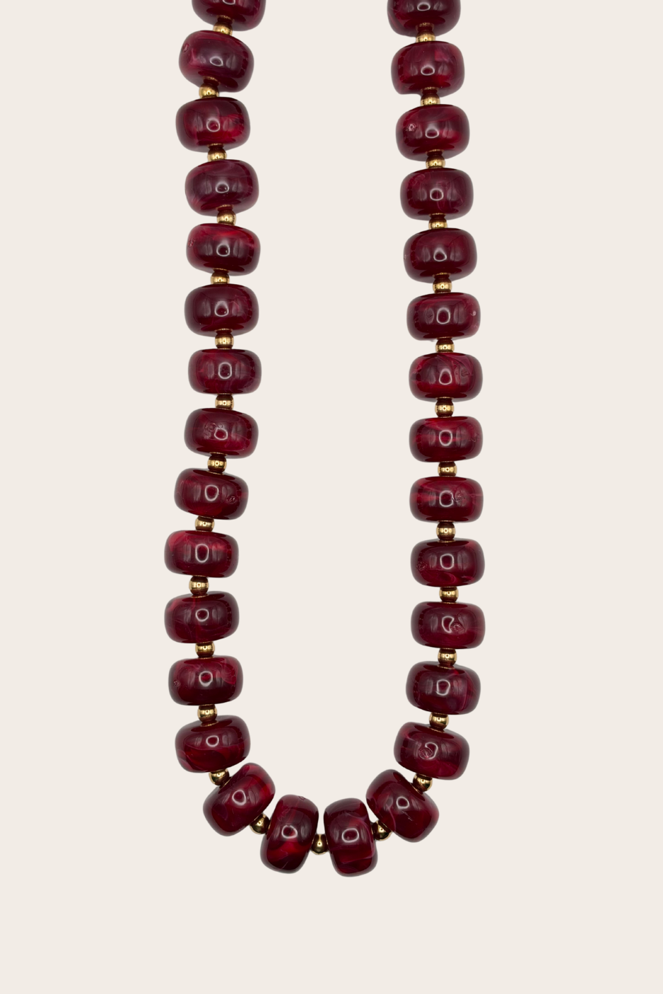 Mara Burgundy Chunky Chain jewelry by M Bali