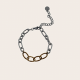 Double Tone Chain Links Bracelet