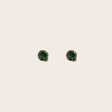 Emerald Round Studs