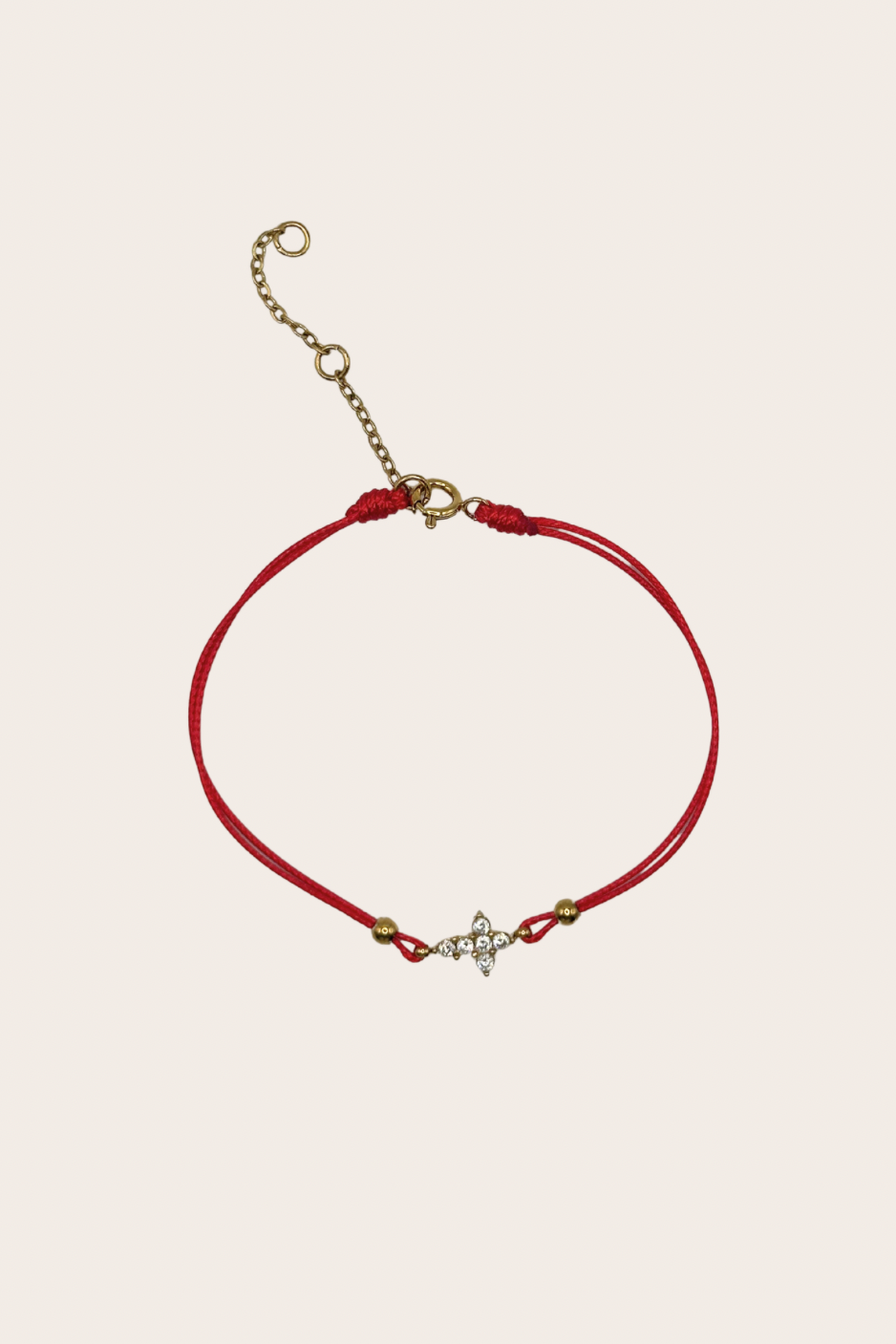 Cross Red Bracelet – 6" + 2" Stainless steel jewelry by M•Bali the Shop