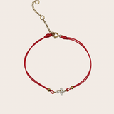 Cross Red Bracelet – 6" + 2" Stainless steel jewelry by M•Bali the Shop