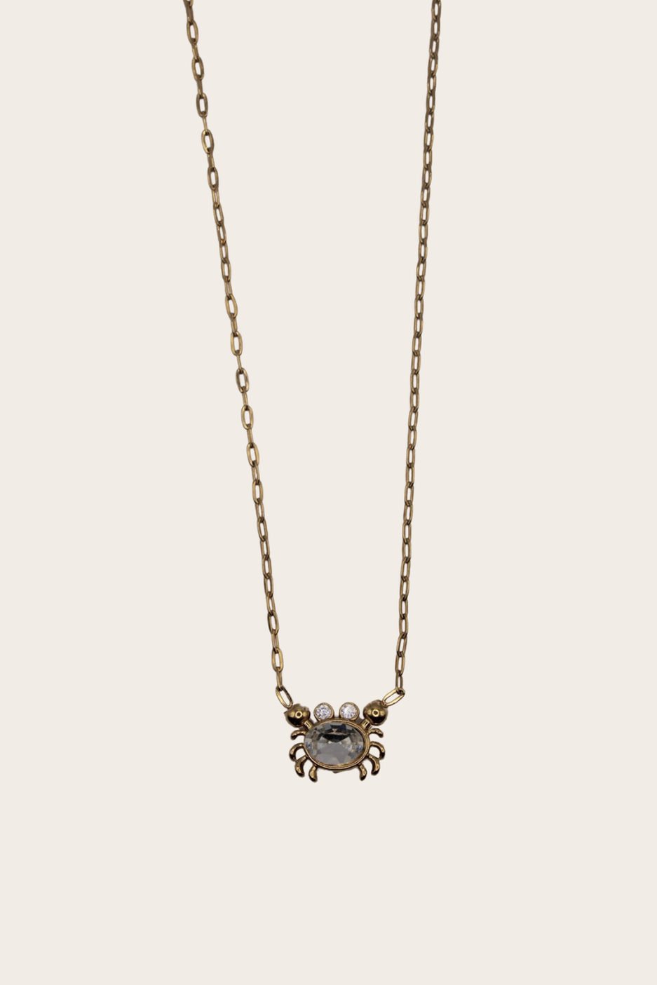Diamond Crab Necklace with crab pendant and sparkling accents