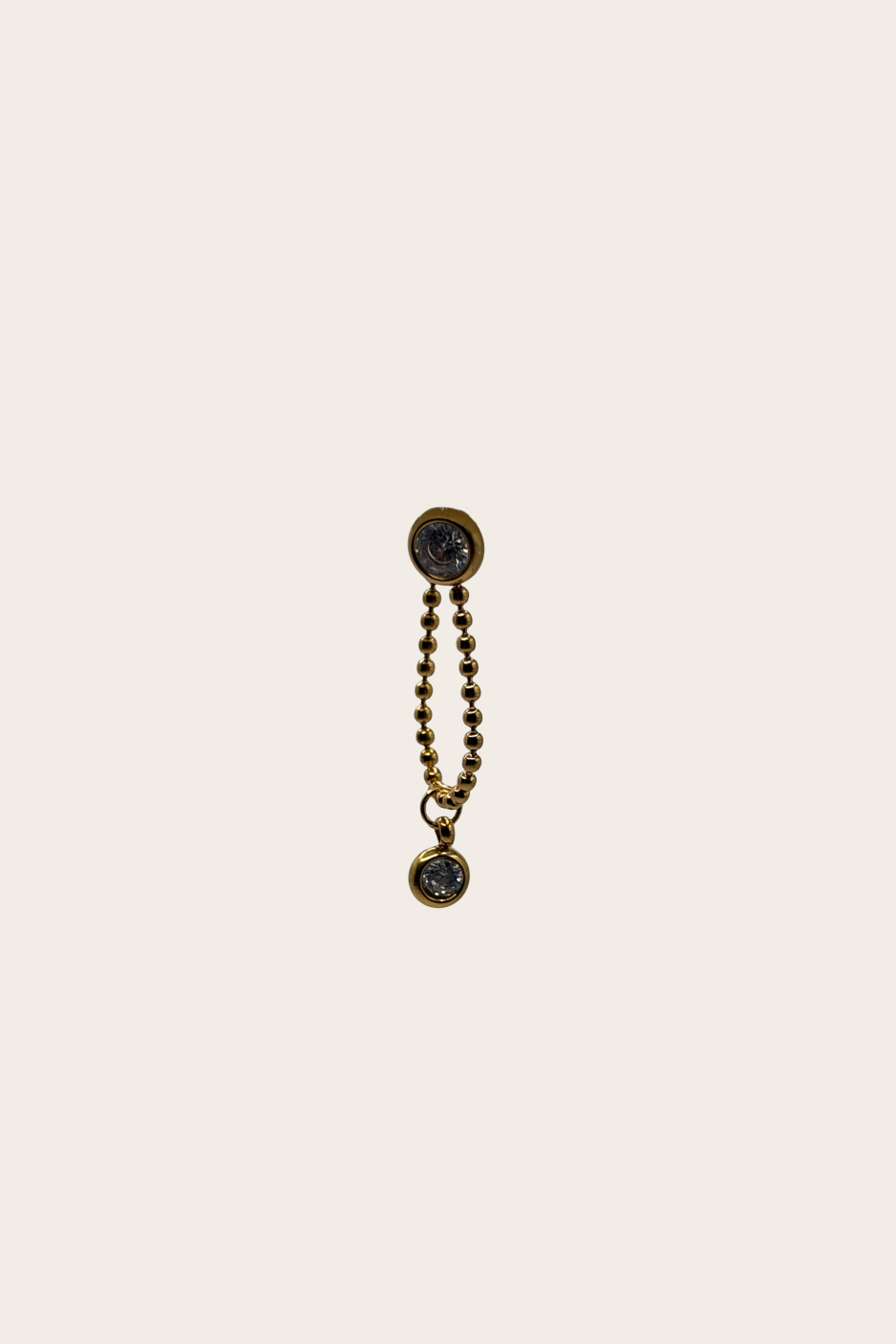 Diamond Balls Single Earring by M Bali - stainless steel jewelry