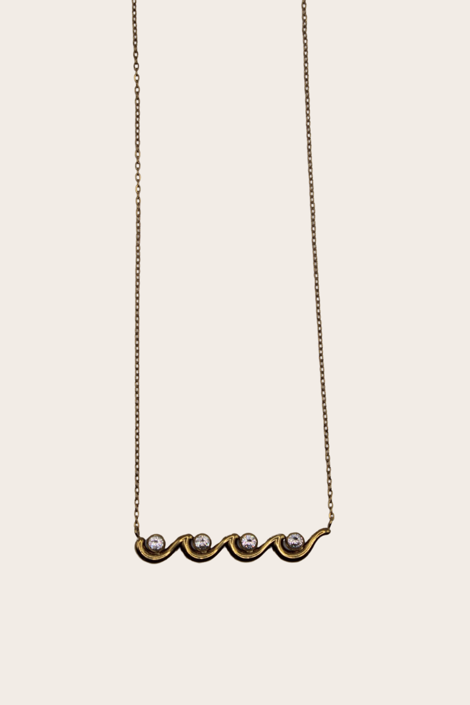 Diamonds Waves Necklace with wave design and sparkling accents