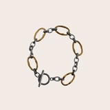 Double Tone Oval Bracelet