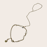 Double Dainty Diamond Hand Chain