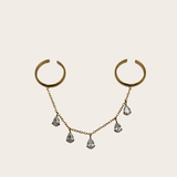 Double Diamonds Chain Ring by M Bali - stainless steel jewelry