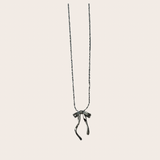 Silver Bow Necklace