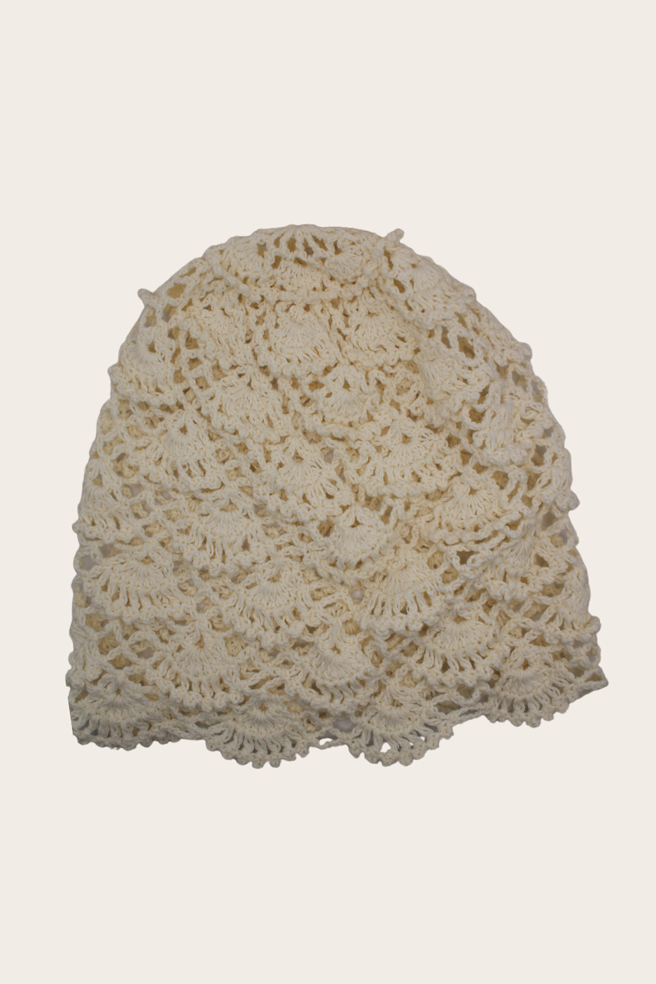 Vintage Crochet Hat featuring a cream crochet design with a vintage-inspired pattern