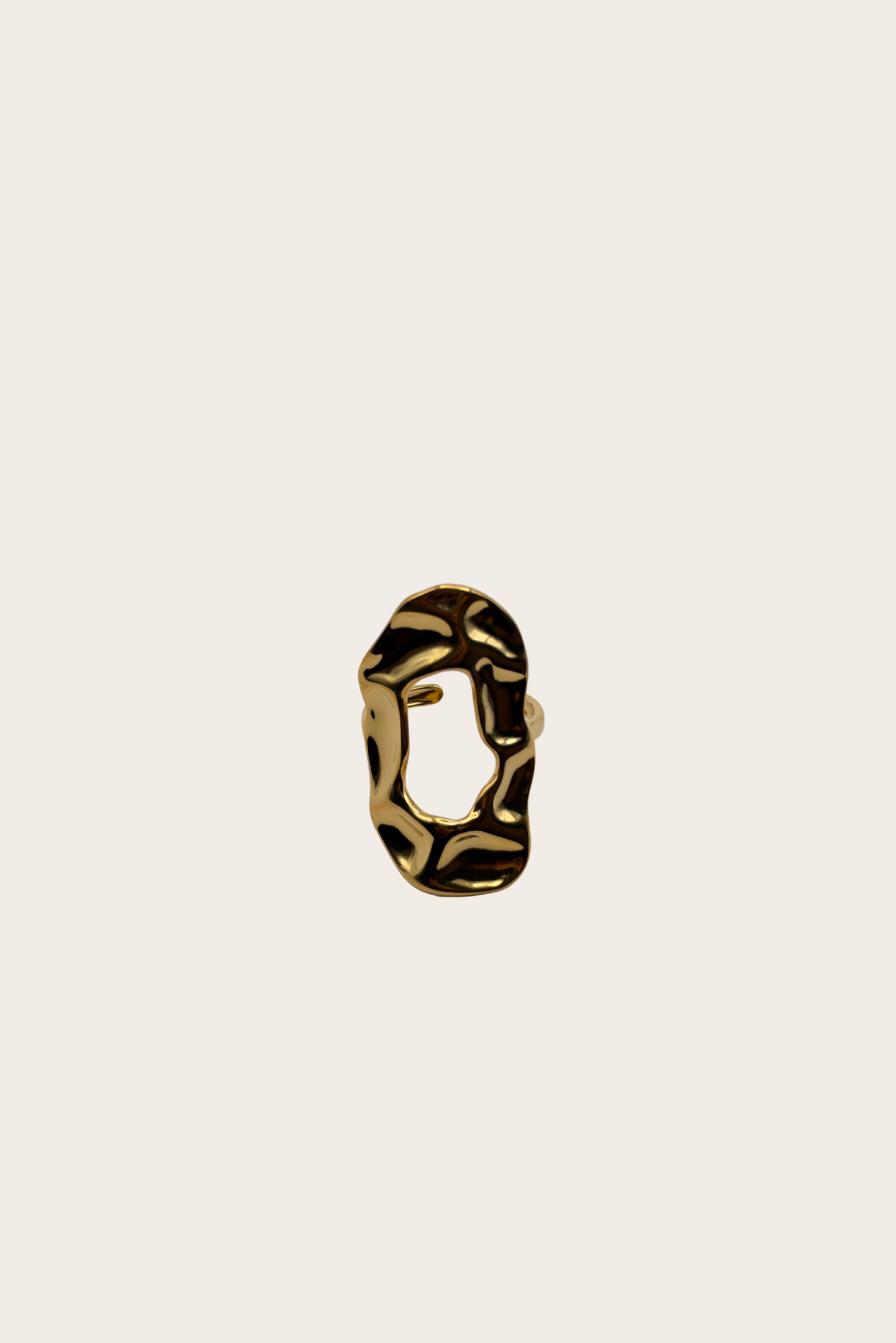 Hammered Oval Ring by M Bali - stainless steel jewelry