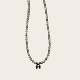 Pearls and Gold Initial Necklace