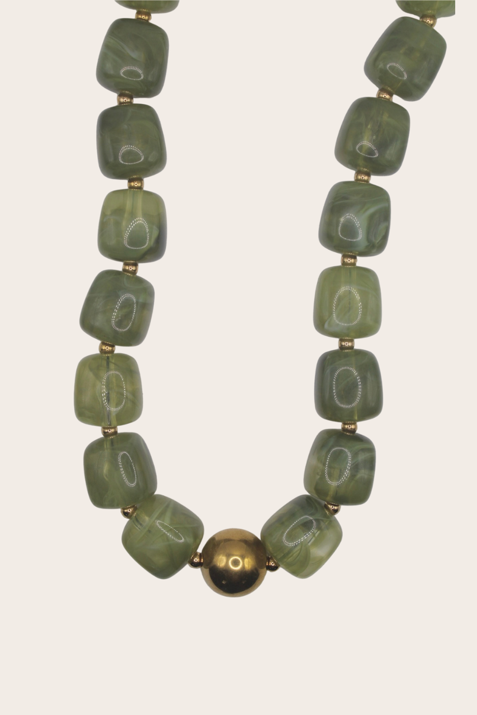 Serena Olive Chain necklace with olive-toned details