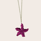 Magenta Plumeria Necklace