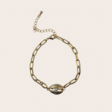 Cowrie Paperclip Bracelet