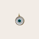 Enamel Eye cz Charm