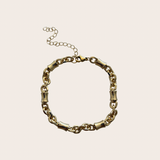 Charm Bar Bracelet Style - Bamboo Golden Links