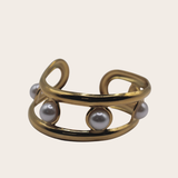 Golden Pearls Cuff