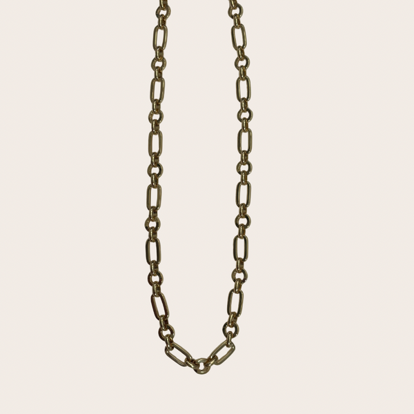 Charm Bar Chain Style - Flat Circle and Rectangle Link