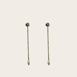 Dainty Diamond Pearl Earrings