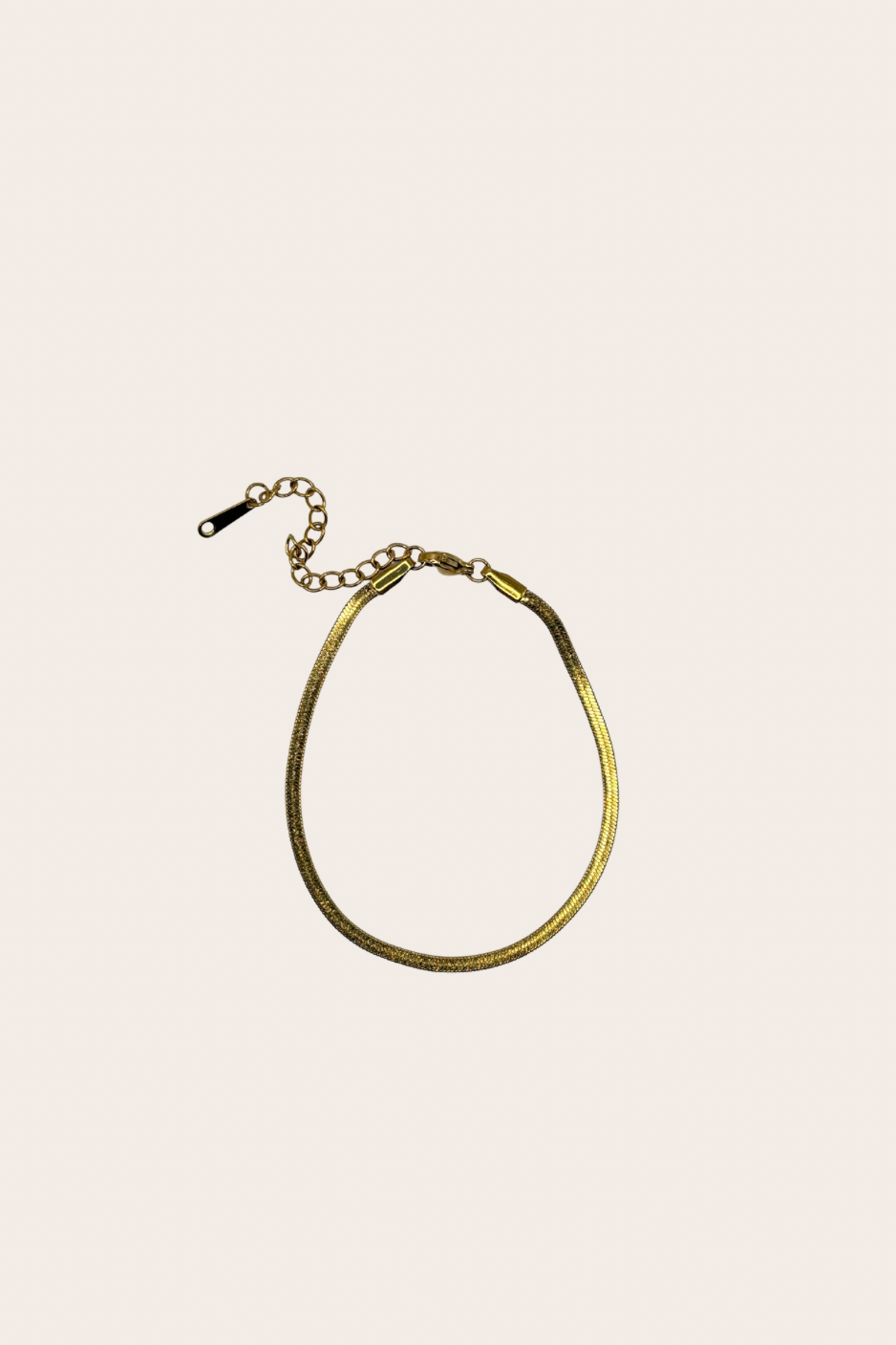 Dainty Snake Bracelet, gold bracelet with a smooth, fluid snake-chain silhouette