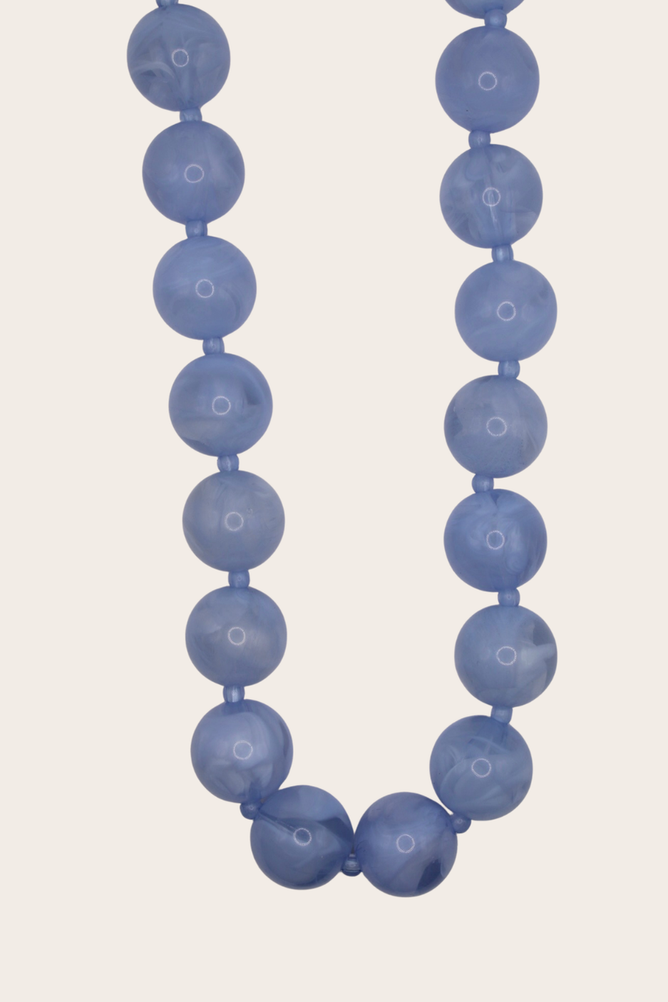 Blue Summer Balls Chain necklace with blue acrylic beads