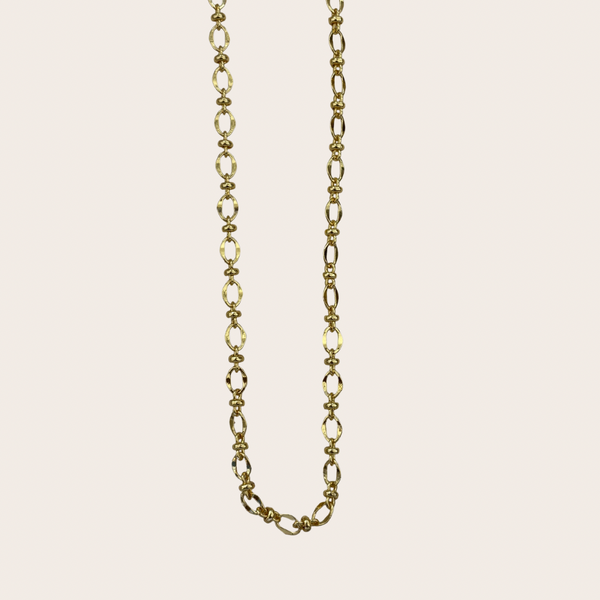 Charm Bar Chain Style - Hammered Oval Link