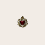 Red Funky Heart Charm