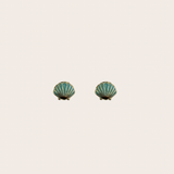 Blue Seashell Studs
