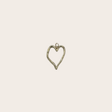 Golden Open Heart Charm