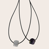 Quartz Leather Chain